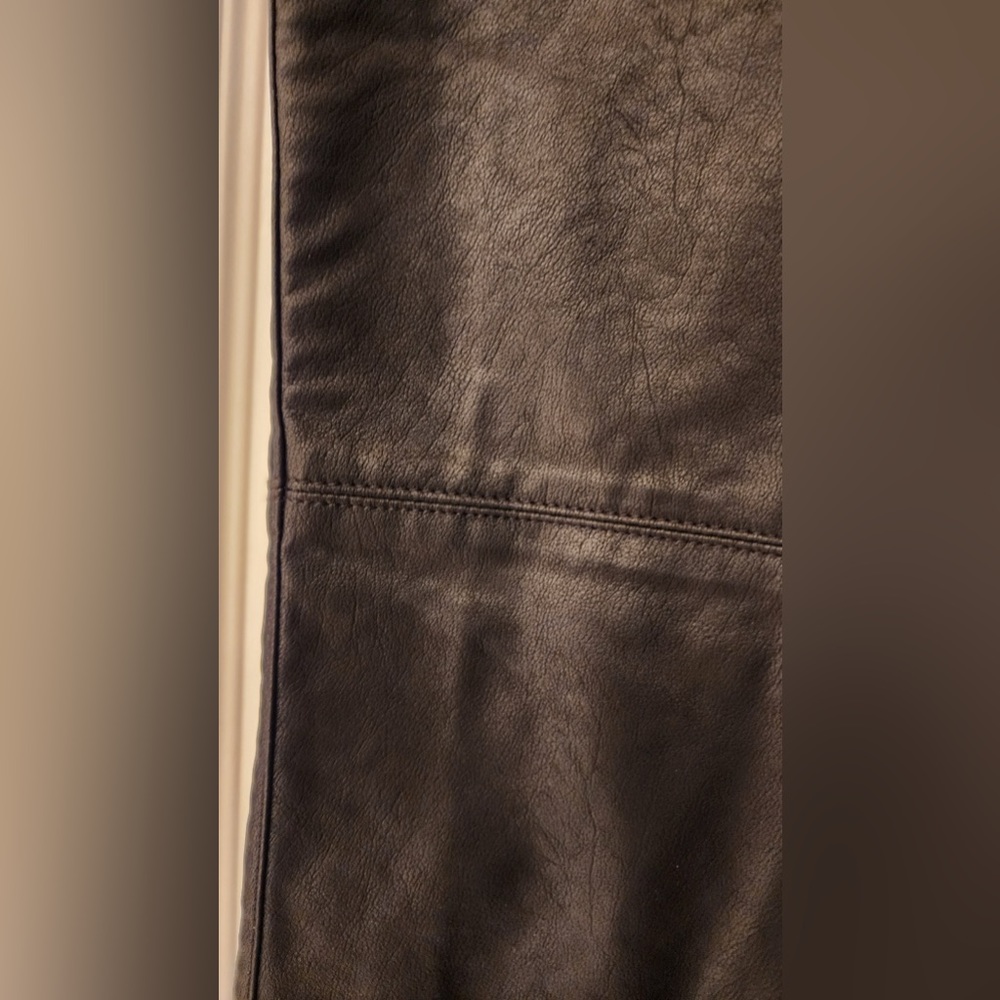 Free People Cropped Faux Leather Vegan Pants Women’s  High Rise Size 8 - Picture 6 of 9